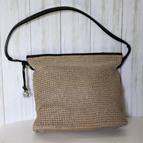 Brighton Vintage Tan Crochet Heart Shoulder Bag - Picture 2 of 10